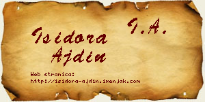 Isidora Ajdin vizit kartica